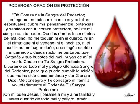 Oración Poderosa a la Sangre de Cristo, para Protección Contra todo mal. Oraciones poderosas