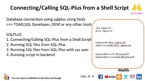 oracle sqlplus shell script example
