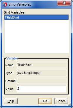 Oracle View Bind Variables