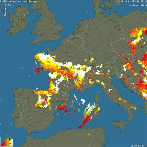 orages en direct carte