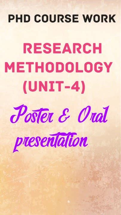 oral and poster presentation in research methodology slideshare