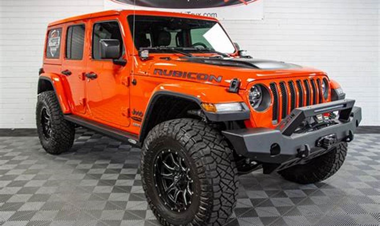 orange 2 door jeep wrangler for sale