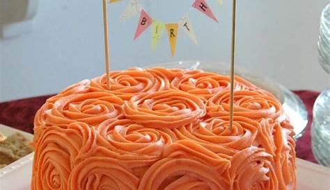 Orange Birthday Cake Designs Ideas Happy Marines