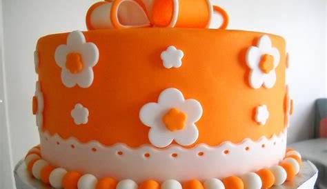Orange Cake Design For Birthday High Altitude With Dried Slices Curly Girl