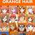 orange hair anime girl character