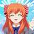 orange hair anime girl gif