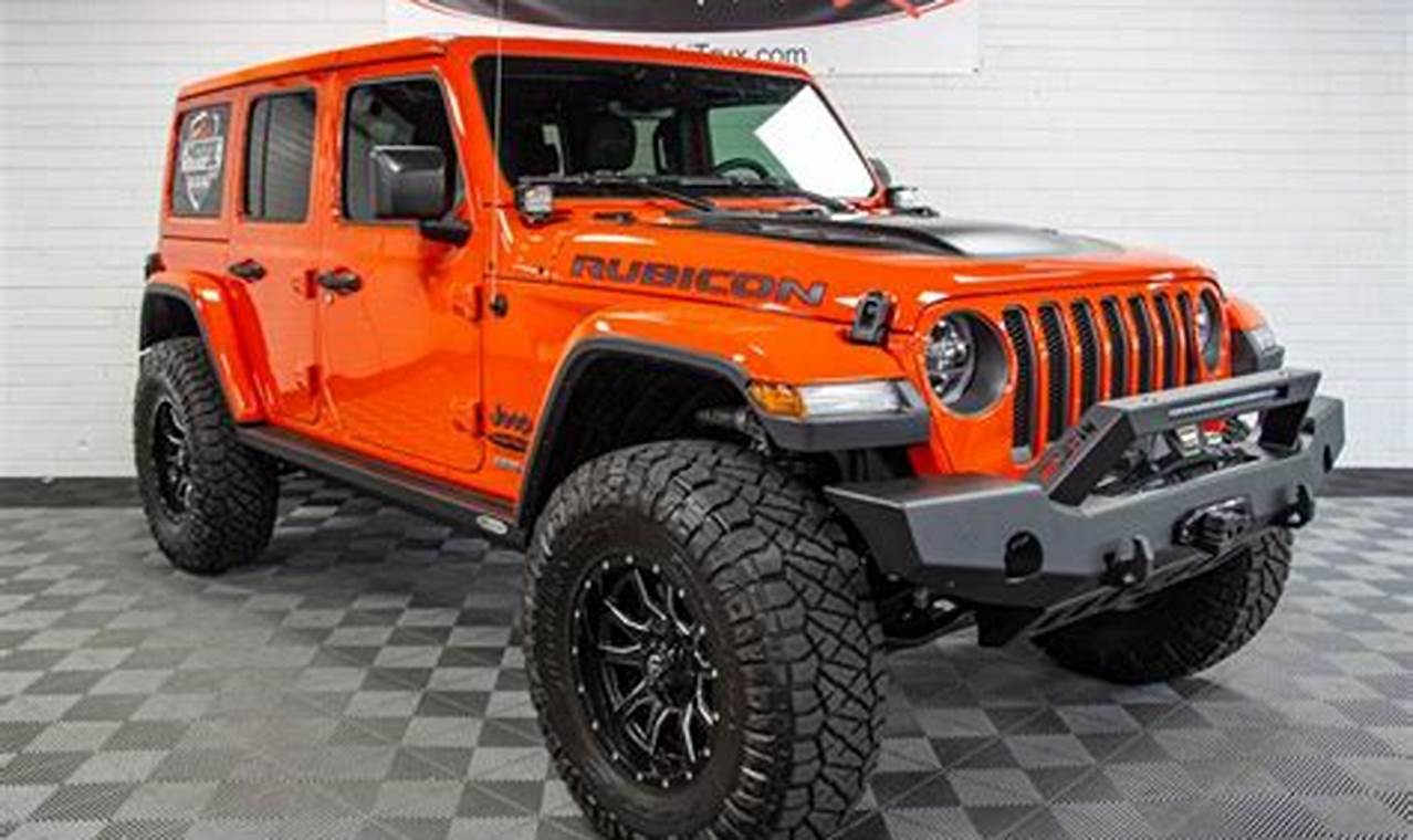 orange jeep wrangler for sale