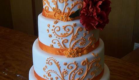 Orange Wedding Cakes Designs Bright Cake Decorated Cake By Cherrycake Decor