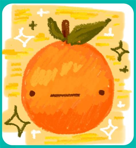 Orange Aesthetic Drawing