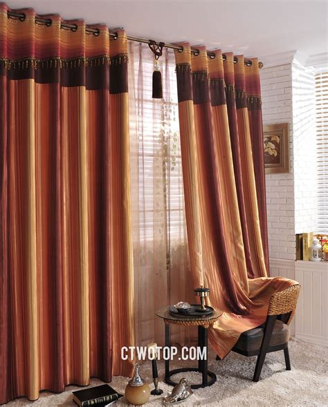 Orange And Brown Curtains For Bedroom