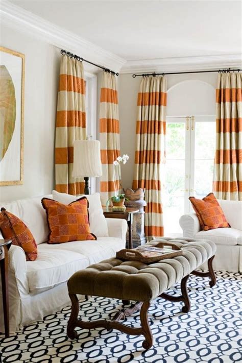 Orange And Brown Living Room Curtains