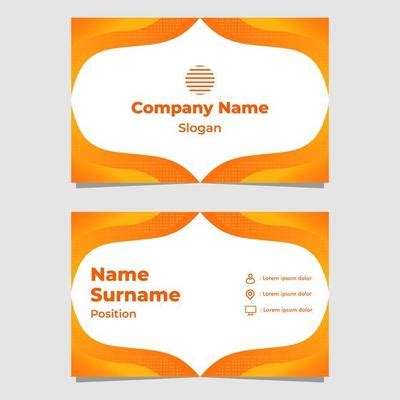 Orange Background Name Card