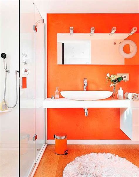 Orange Bathroom Mirror