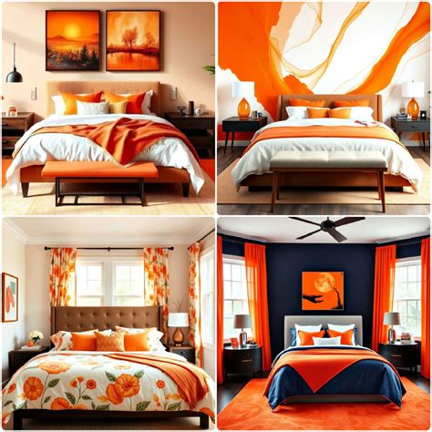Orange Bedrooms Decorating Ideas
