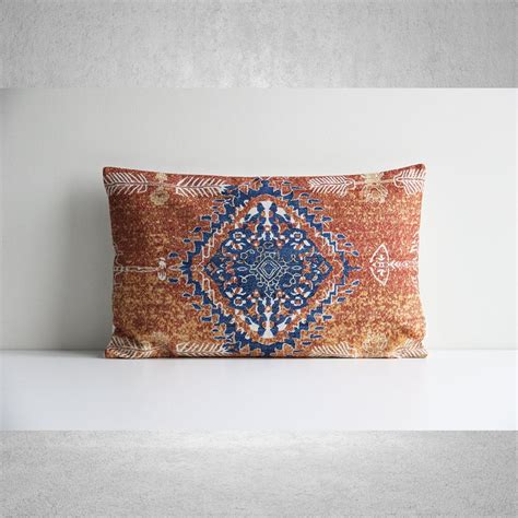 Orange Brown Blue Throw Pillows