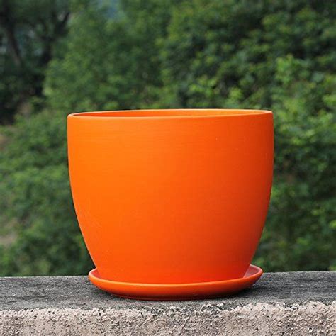 Orange Ceramic Pots For Plants