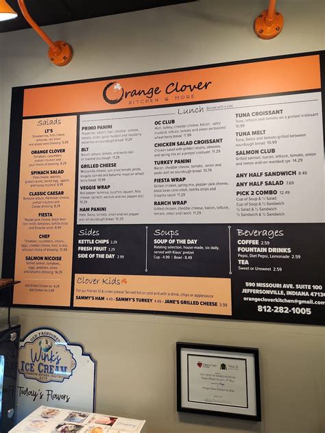 Orange Clover Kitchen Catering Menu