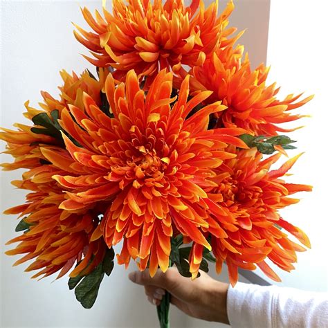 orange coloured artificial flowers