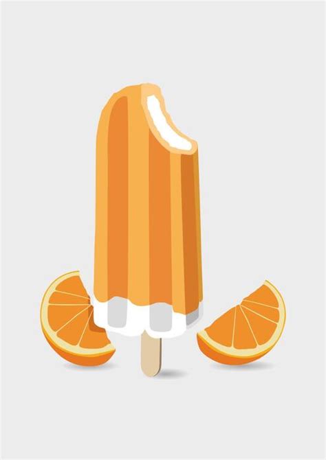 Orange Creamsicle Vector Art