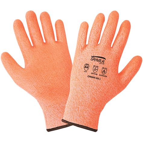 Orange Cut Resistant Gloves