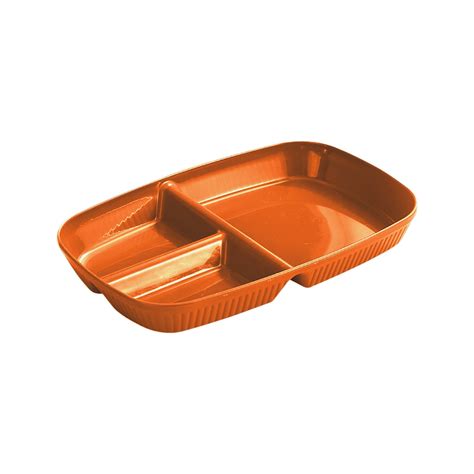 Orange Divided Plates