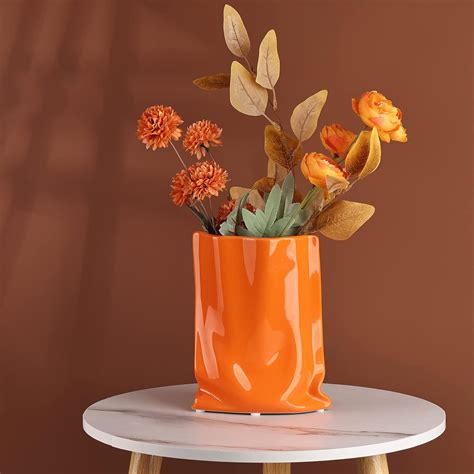 Orange Flower Vase