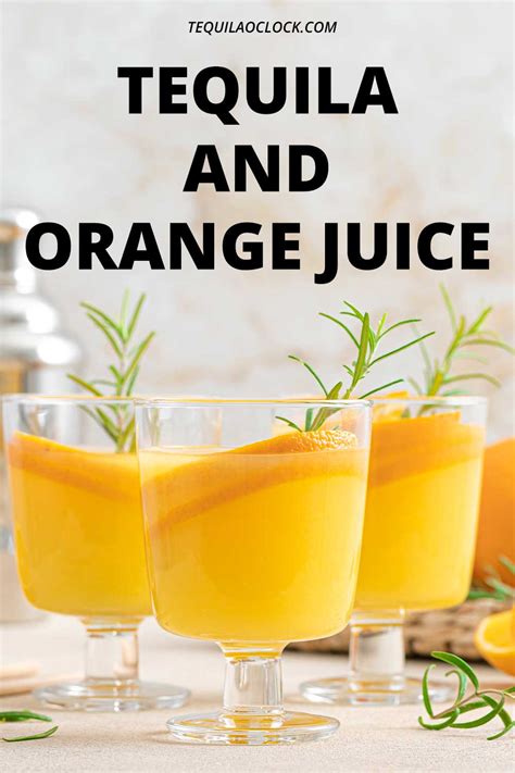 Orange Juice Tequila Drinks