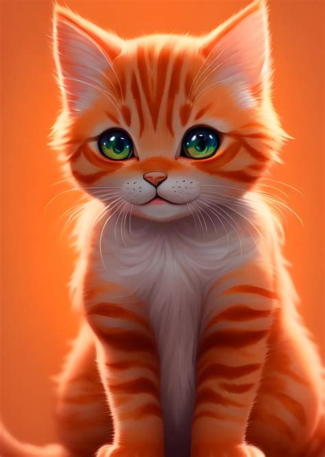 Orange Kitty Drawing