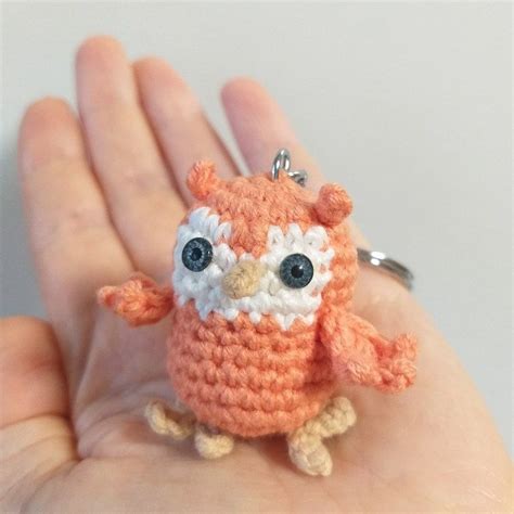 Orange Owl Keychain