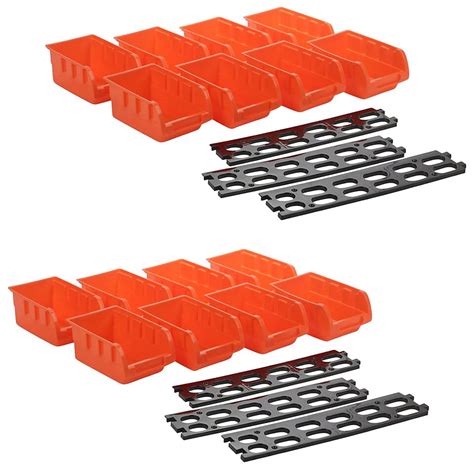 Orange Stackable Storage Bins