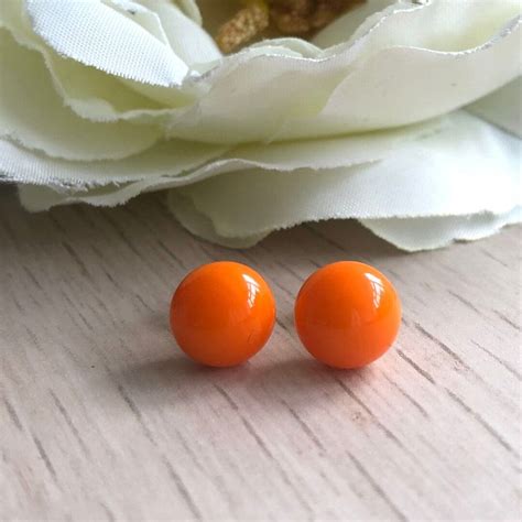 Orange Stud Earrings Uk