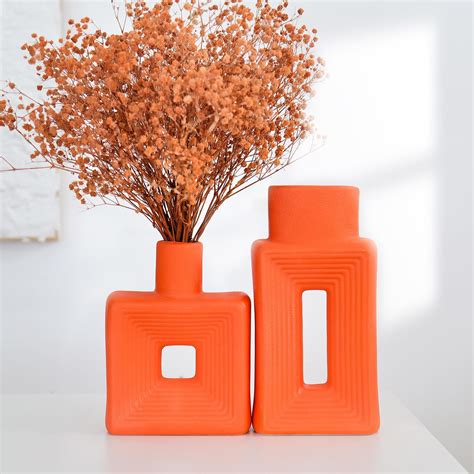 Orange Vases Flowers
