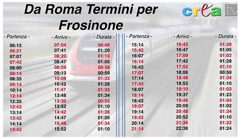 Orari Treni Roma Termini Frosinone - marernandez