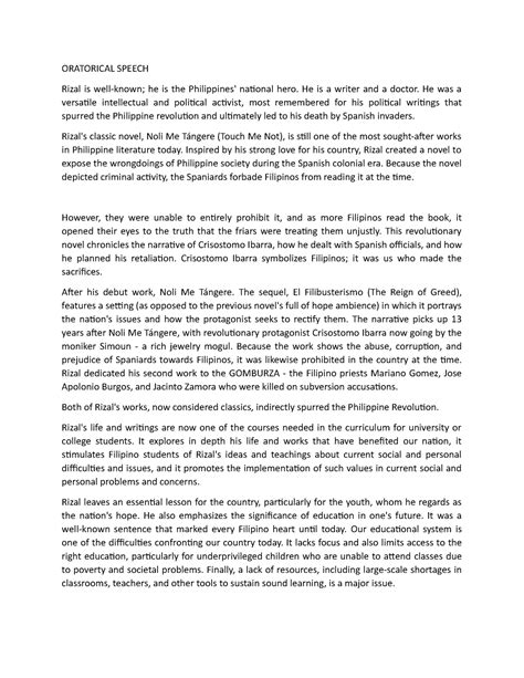 oratorical speech examples tagalog