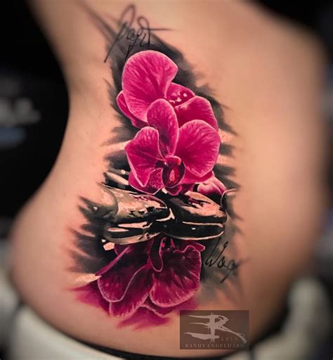 Innovative Orchid Flower Tattoo Designs 2023