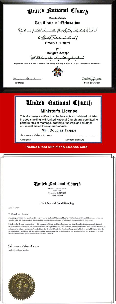 ordained minister united national church