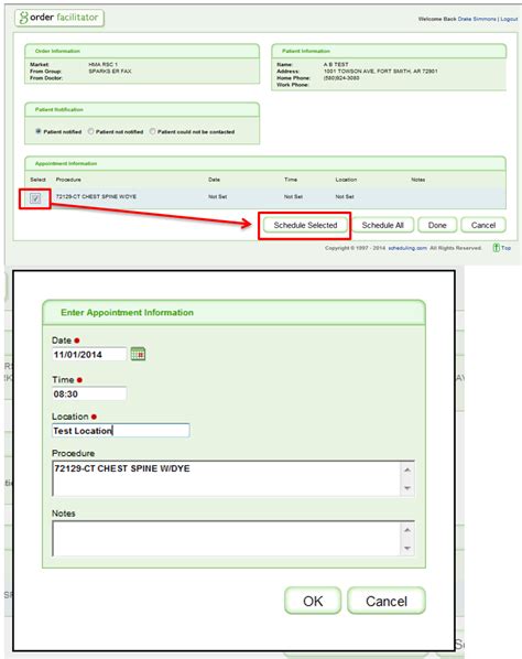 How To Schedule an Order (Order Facilitator) PACS Systems Support
