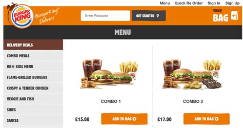 order burger king delivery online