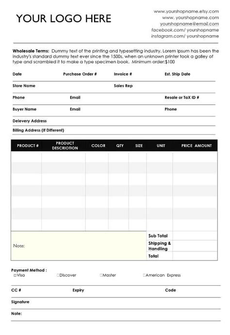 Simple Order Form Template Word 29+ Order Form Templates PDF, DOC