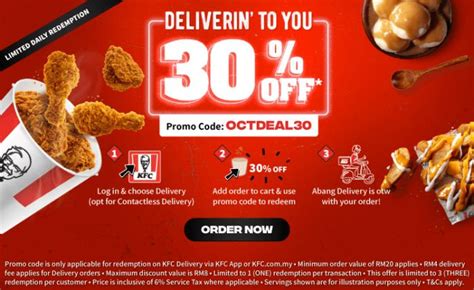 order kfc delivery online promo code