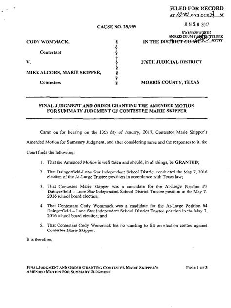 Ramblings, Rants & Remedies Updated District 13 judge demands info on