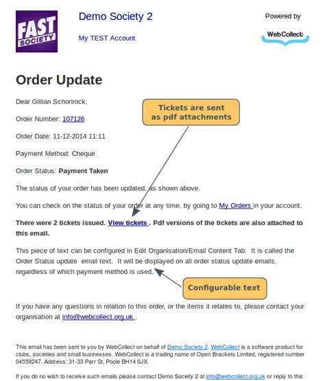 order status update email template