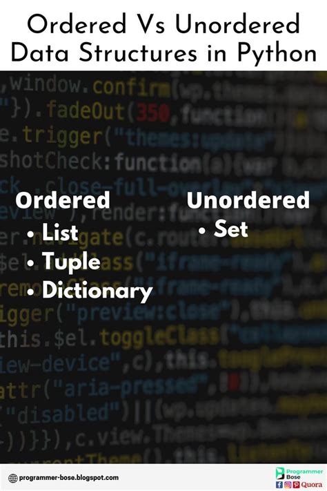 ordered vs unordered python