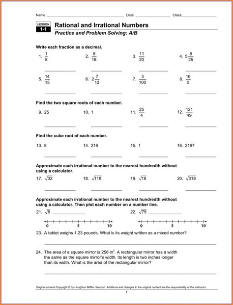 ordering rational numbers worksheet kuta