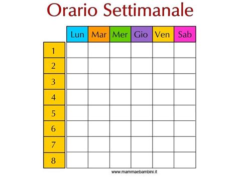 ore settimanali scuola infanzia