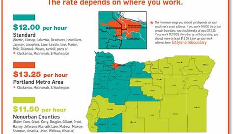 Oregon Minimum Wage Map Earn ? You Get A Raise July 1 In . How