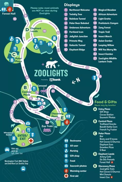 Oregon Zoo Lights Map