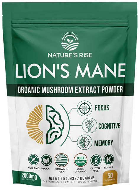 organic lion's mane mushroom supplement