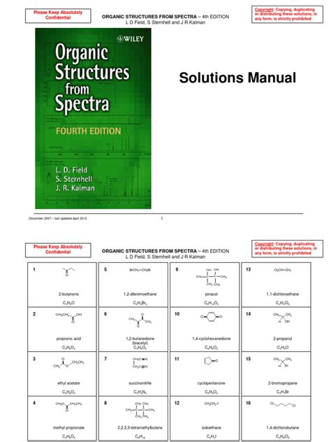 organic structures from spectra pdf