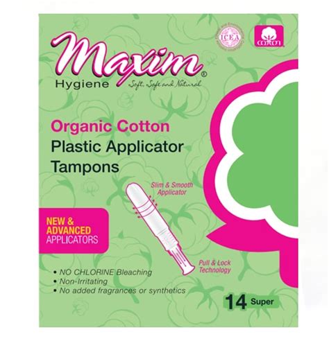 Organic Tampons Plastic Applicator